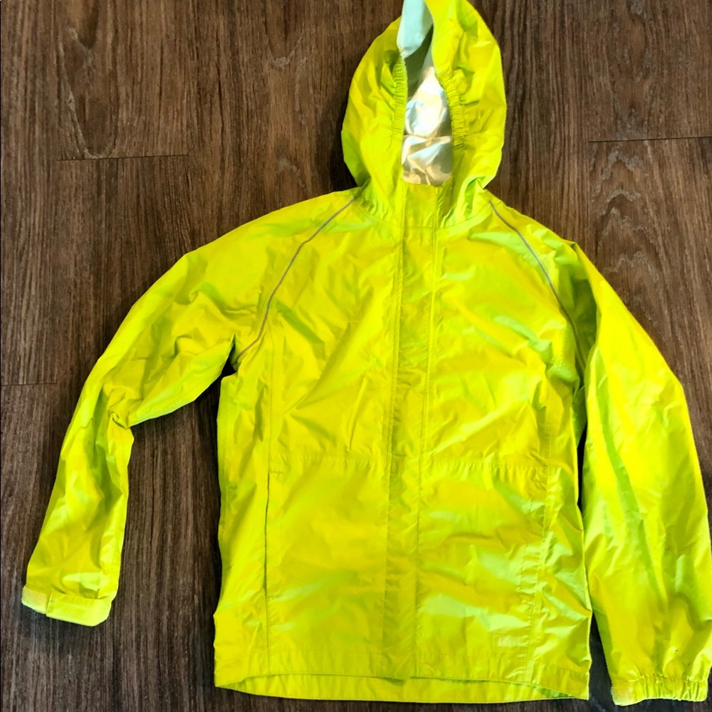 Youth large full zip rain coat.